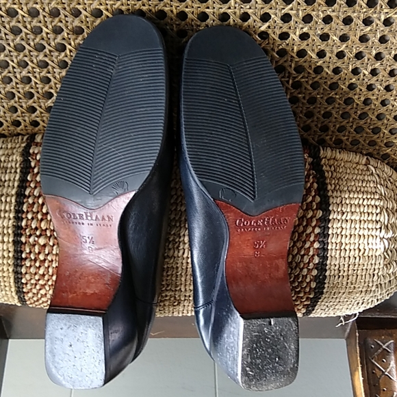 Cole Haan Glove Leather Black Loafers Italy Sz 5.5